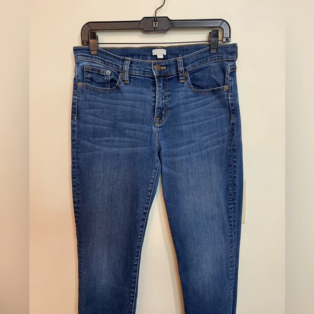 J. Crew Women’s Mid Rise Stretch Skinny Medium Wash Denim Jean Size 29/30